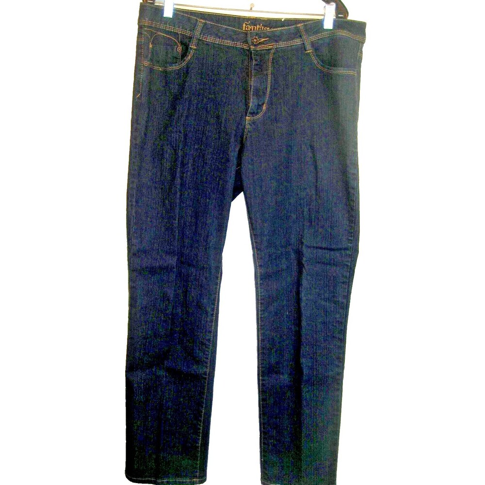 Womens Fantasy Straight Leg Cotton/Spandex Stretch Jeans Sz 10